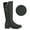 BLACK, variant on Women's Side Zipper Knee High Riding Boots