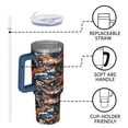 thumbnail image 3 of Camouflage 40oz Tumbler– Stainless Steel Insulated Tumbler with Handle and Straw, Large Capacity Travel Cup for Hot & Cold Drinks, 3 of 6