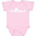 thumbnail image 3 of Inktastic Cleveland Heart Solid White Boys or Girls Baby Bodysuit, 3 of 5