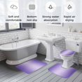 thumbnail image 5 of Purple Ombre Bath Mat 3 Piece Bathroom Rug Set, Modern Gradient Abstract Art Non Slip Bath Rug Contour Mat and Toilet Lid Cover, Absorbent Shower Mats Soft Bath Rugs and Mats Sets, 5 of 8