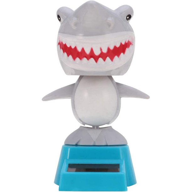 Juguetes solares para bailar, muñeco de tiburón, figura de baile, decoración para salpicadero de coche