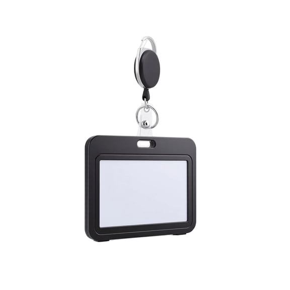 Badge Reel with Secure Carabiner for Keys ID Cards and Lanyards