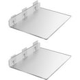 thumbnail image 1 of Juego de 2 estantes flotantes: expanda fácilmente el espacio de la pared - Estante de pared pequeño de acrílico para dormitorio, baño, sala de juegos, sala de estar, oficina, 1 of 5