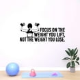 thumbnail image 3 of Focus On The Weight You Lift Exercise Workout Quote Motivation Vinyl Decal Wall Art Sticker Designs Vinyl Stickers For Home House Walls Rooms Windows Bedroom Decoration Size (28x28 inch), 3 of 3