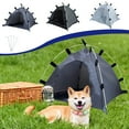 thumbnail image 1 of Cama de tienda para perros pequeños, gatos, conejillos de indias, hurones | Casa cubierta de cueva interior exterior portátil | Refugio de hábitat cerrado cálido | Plegable Ligero | 40x40x30cm Gris, 1 of 9
