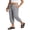 Dark Grey, variant on Women's Jogger Capris Solid Color Drawstring Elastic Waist Cropped Pants