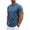 Blue, variant on Men's Summer Casual Short Sleeved Solid Color Thin Breathable Fashion Shirt XXL