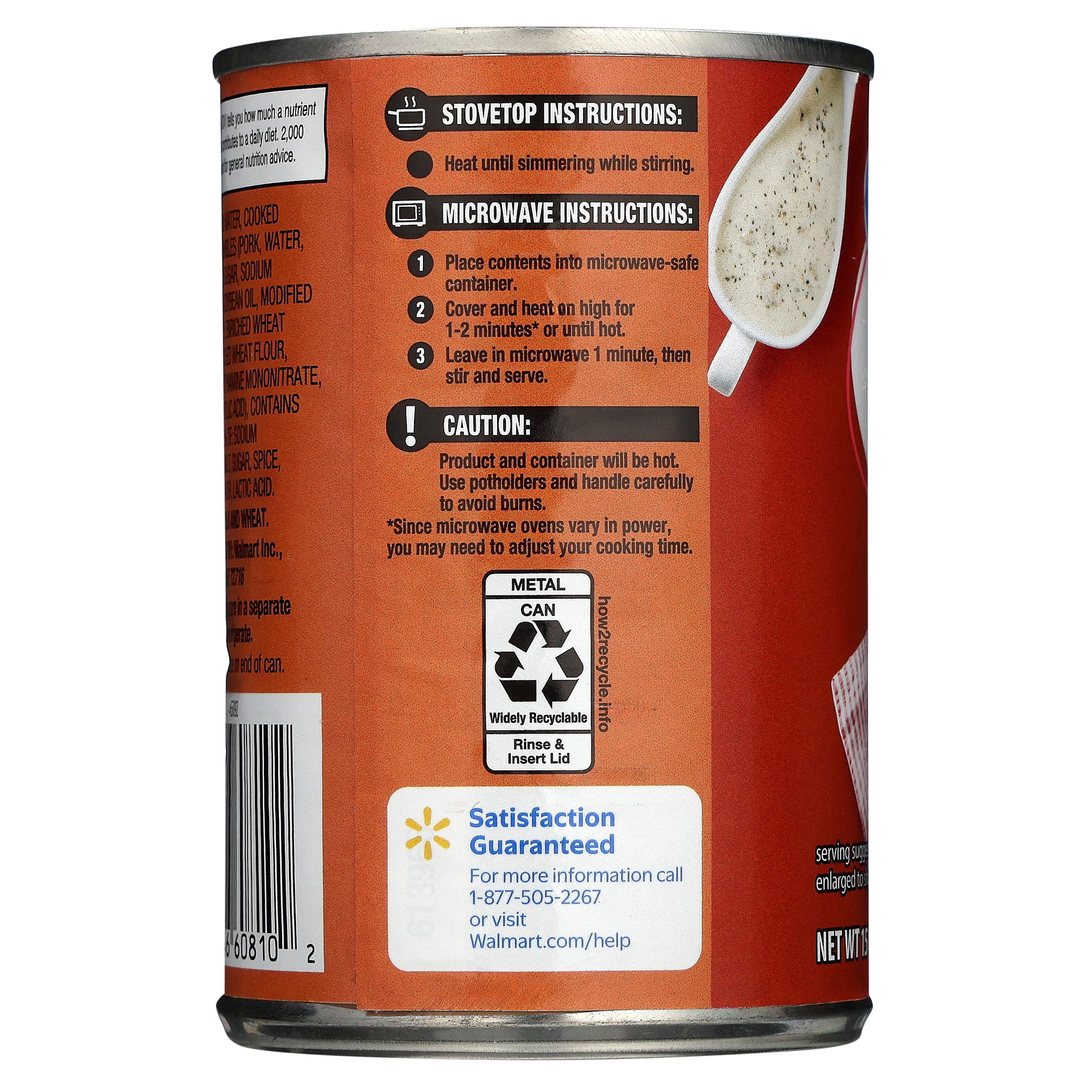 Great Value Country Sausage Gravy, 15 oz Can