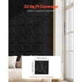 thumbnail image 5 of VEVOR 3D Wall Panels,33-Pack 11.81 x 11.81 in PVC Modern Art Minimalist Diamond Tiles, 32 Sq.Ft Coverage Accent Wall Panel, Interior Home Decor for Ceiling, Bedroom,Living & Gaming Room, Matte Black, 5 of 9