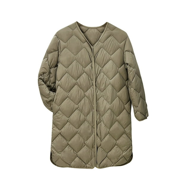 Yuyuzo Womens Quilted Jackets Button down Lightweight Puffer Jacket Winter Warm Outwear Downcoat