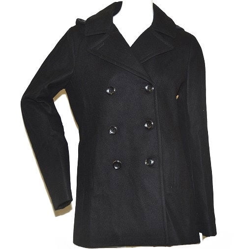 Double Breasted Button Pea Jacket 