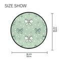 thumbnail image 5 of 36.2 Inch Round Floor Mat Green and Mint Bows Carpet Decor Rug for Living Room Bedroom, 5 of 6