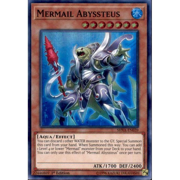 YuGiOh Shadows over Valhalla Super Rare Mermail Abyssteus SHVA-EN039
