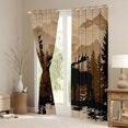thumbnail image 3 of Homewish Rustic Reindeer Elk Black Out Curtains, Woodland Wildlife Curtains Pack of 2 (42x63 Each), Countryside Theme Bedroom Curtains, Window Curtains Bedroom Decor, 3 of 6