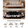 thumbnail image 3 of Floral Black Sofa Couch Covers for Dog,Washable Sofa Throw Cover Single Slipcovers for Armchair with Tassels,Vintage Botanical Blossom Spring Summer Couch Protector Towel Blanket Medium 71''x91'', 3 of 8