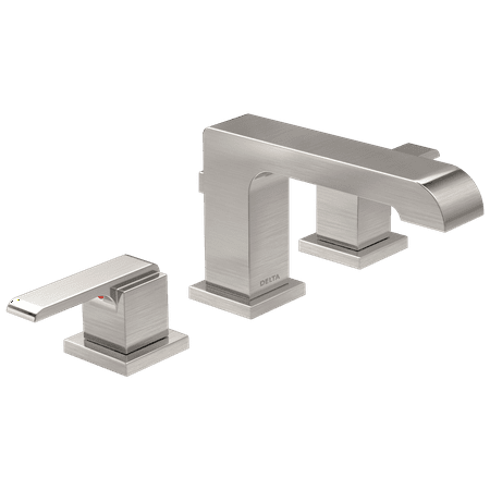 Delta Faucets Ara Two Handle Widespread Bathroom Faucet in Stainless