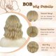 thumbnail image 5 of Blonde Wig with Bangs Blonde Bob Wigs for White Women Natural Hair Short Curly, 5 of 5