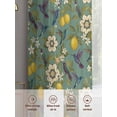 thumbnail image 5 of Dark Green Lemon Birds Sheer Curtains 108 Inch Length 2 Panels Set, Summer Botanical Tropical Voile Window Treatment Semi Sheer Long Curtains Drapes for Bedroom/Living Room/Kitchen 52"x108"x2, 5 of 7