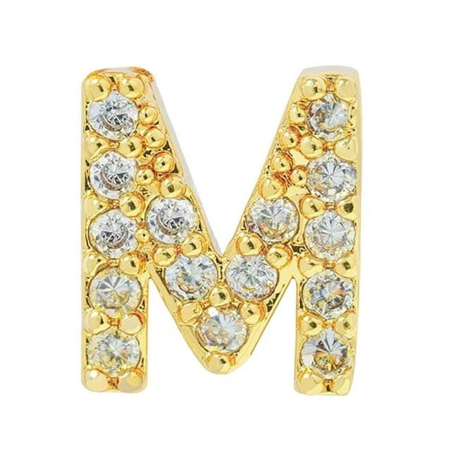serony Simple Design Letter Rhinestone Earring Party Hiking Portable Stud Earrings Photo Shooting Ear Decor Jewellery M