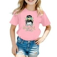 thumbnail image 2 of T Shirt For Girls Cute Graphic Print Round Neck Short Sleeve Tee Summer Casual Toddler Boy Shirts,Size 3 Years-4 Years, 2 of 3