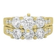thumbnail image 2 of Dazzlingrock Collection Round White Diamond Bridal 3 Stone Engagement Ring with Band Set for Women 3 CT (3.10 ctw, Color I-J, Clarity I1-I2) in 14K Yellow Gold, Size 6.5, 2 of 5
