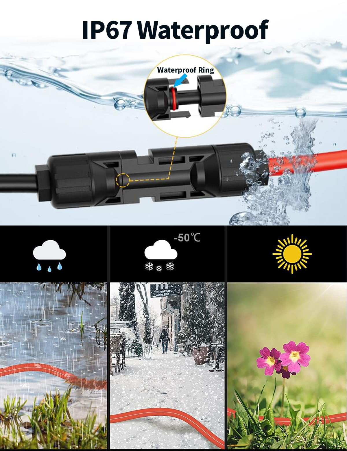 CoolStuff10FT Solar to XT60 Connector Charge Extension Cable 12AWG 3M,M-C-4 to XT60 Adapter Solar Cable for ECOFLOW RIVER & DELTA Series Portable Power Station,Solar Generator,RV Foldable Solar Panel