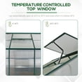 thumbnail image 5 of Outsunny 6' x 8' x 7' Walk-in Plant Polycarbonate Greenhouse with Temperature Controlled Window HobbyÂ&nbsp;Greenhouse for Backyard/Outdoor, 5 of 9