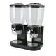 thumbnail image 1 of Dispensador de cereales ABS con dos recipientes herméticos y giratorios, dispensador de alimentos secos para cocina, color negro, 1 of 14