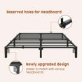 thumbnail image 3 of Metal King Bed Frame, 10" High Platform Bed Frame, Heavy Duty 800Lbs Capacity, No Box Spring, No Screws Needed with Reinforced Slats, Easy Assembly, Black, 3 of 6