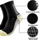 thumbnail image 3 of 2 pares de calcetines de fútbol antideslizantes unisex de color negro, calcetines deportivos antiampollas, calcetines deportivos transpirables para baloncesto, hockey, senderismo y trekking para hombr, 3 of 4