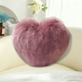 thumbnail image 6 of Taotanxi Faux Wool Heart-Shaped Pillow Long-Pile Plushy Living Room Sofa Cushion Cute Gift Pillow For Girls Bedside Pillow Purple, 6 of 6
