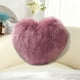 thumbnail image 5 of Almohada De Peluche Cojín de felpa de pelo largo con forma de corazón, de lana sintética, 40x30 cm, ideal Rkxzt, 5 of 8