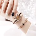 thumbnail image 3 of Women's Gold Luminous Waterproof Steel Strap Fashion Watch Square Quartz Women's Watch, 3 of 4