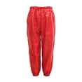 thumbnail image 2 of Chbgutlmr Kids Pants Sequin Patchwork Trousers Cinch Bottom High Elastic Waist Pants Casual Glitter Performance Dance Pants, 2 of 5