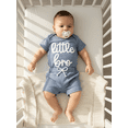 thumbnail image 2 of Argulvti 2Pcs Infant Boy Summer Outfit Crew Neck Short Sleeve Letters Embroidery Romper and Elastic Waist Shorts Set, 2 of 6