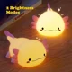thumbnail image 2 of Bonita luz nocturna Axolotl, lámpara de silicona para dormir para guardería, luces nocturnas con Control táctil, lámpara de mesa recargable por USB para bebé y niño, 2 of 5