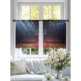 thumbnail image 6 of Sheer Curtains 54 Inches Long, Basketball Court Light Filtering Window Curtains for Living Room/Bedroom, Indoor Sports Field Scene Modern Rod Pocket Voile Sheer Curtain Drapes, 52"W x 54"L, 2 Panels, 6 of 8