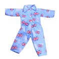 thumbnail image 1 of Pijamas de ropa de muñecas para 18 '' blue uk flag Azul Sunnimix Muñecas pijamas, 1 of 3
