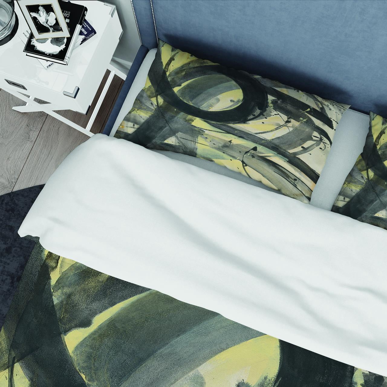 Designart 'Minimalistic Roller IV' Geometric Duvet Cover Set