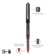 uniball Vision Rollerball Pens, Micro Point (0.5mm), Red Ink, 12 Count