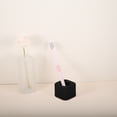 thumbnail image 4 of Unique Bargains Square Mini Ceramic Toothbrush Holder Black 2.20"x2.20"x1.73" Electric Toothbrush Holder for Bathroom, 4 of 8