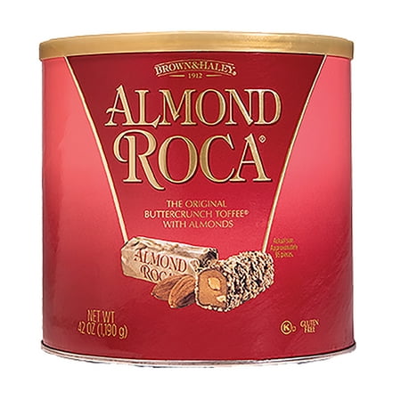 Almond Cherry Toffee - Almond Roca Original Buttercrunch Toffee with Almonds Canister 42 Oz. (1,190 g)