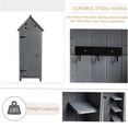 thumbnail image 5 of JERFIT 70.5" Tall Outdoor Storage Shed with Sloping Roof, 3-Compartment Garden Tool Organizer Cabinet, Waterproof & Durable Solid Wood Construction, Gray, 5 of 9