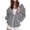 Q268 Gray, variant on Womens Halloween Hoodie Funny Spooky Ghost Graphic Full Up Hooded Sweatshirt Novelty Long Sleeve Holiday Party Fall Sweatshirt Jacket with Pockets Red,S