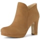 thumbnail image 1 of Botas Tobillo Allegra K Tacón Grueso punta Redonda marrón 24.5cm, 1 of 6