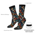 thumbnail image 4 of KLL Retro Tape Print Cool Socks Men's Women's Crew Socks Funny Crazy Novelty Stockings, 4 of 6