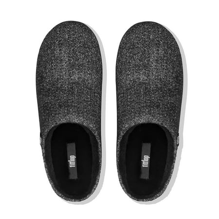 

FitFlop™ Women s Chrissie™ Glimmerwool Shearling Lined Slippers Black 6