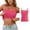 Watermelon Red, variant on Gunia Built In Bra Spaghetti Strap Tank Top For Women Suspender Vest Yoga Underwear Cami Tank Tops For Women Light Pink Plus Size
