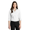 thumbnail image 1 of Camisa de popelina Carefree de manga 3/4 para mujer de Port Authority®. LW102 Autoridad Portuaria LW102, 1 of 1