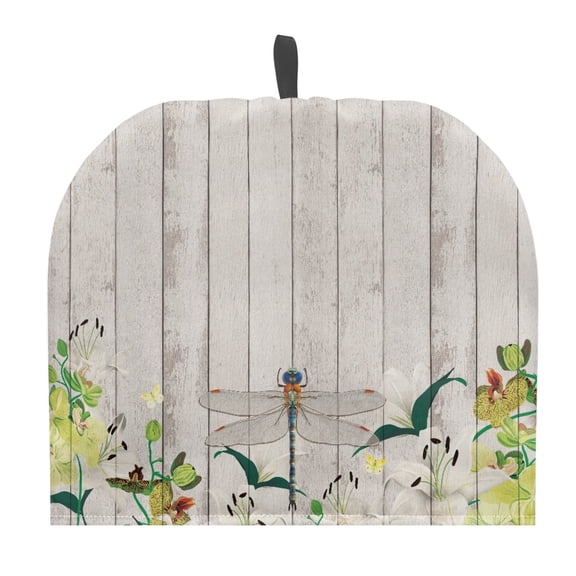 HELLHERO Durable Teapot Dust Cover for Creative Gifts Polyester Canvas Lightweight Keep Warm, Dragonfly